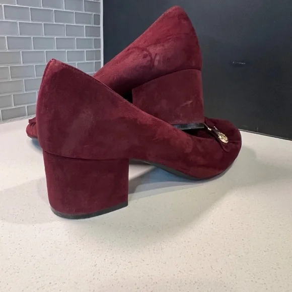 NEW Burgandy Suede Giani Bernini Size 10 Memory foam 2” heels never worn - Picture 9 of 16
